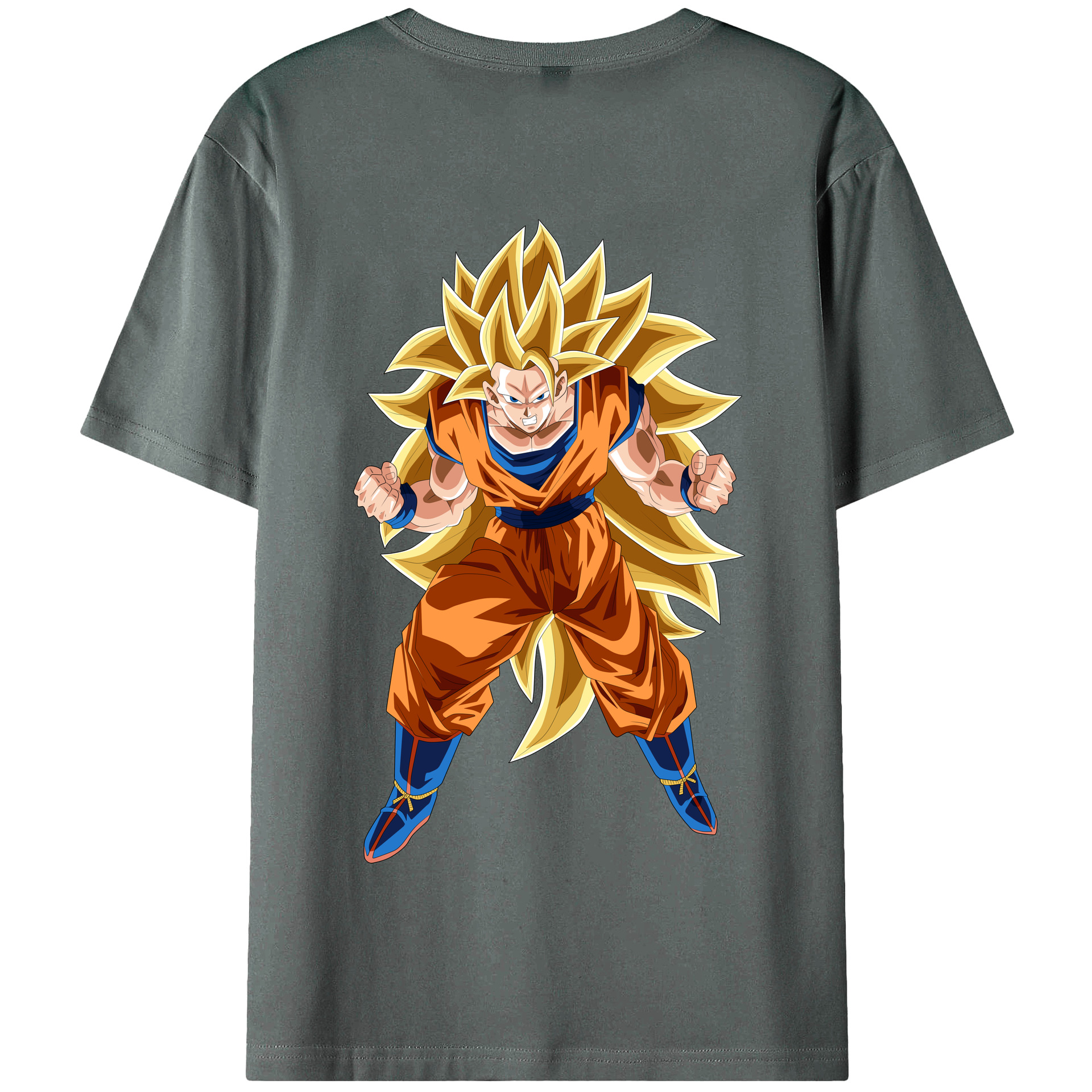 （画像用） ドラゴンボール 孫悟空（そん ごくう）Son Goku カカロット DRAGON BALL Kakarotto 綿100％半袖Tシャツ（背面プリント）